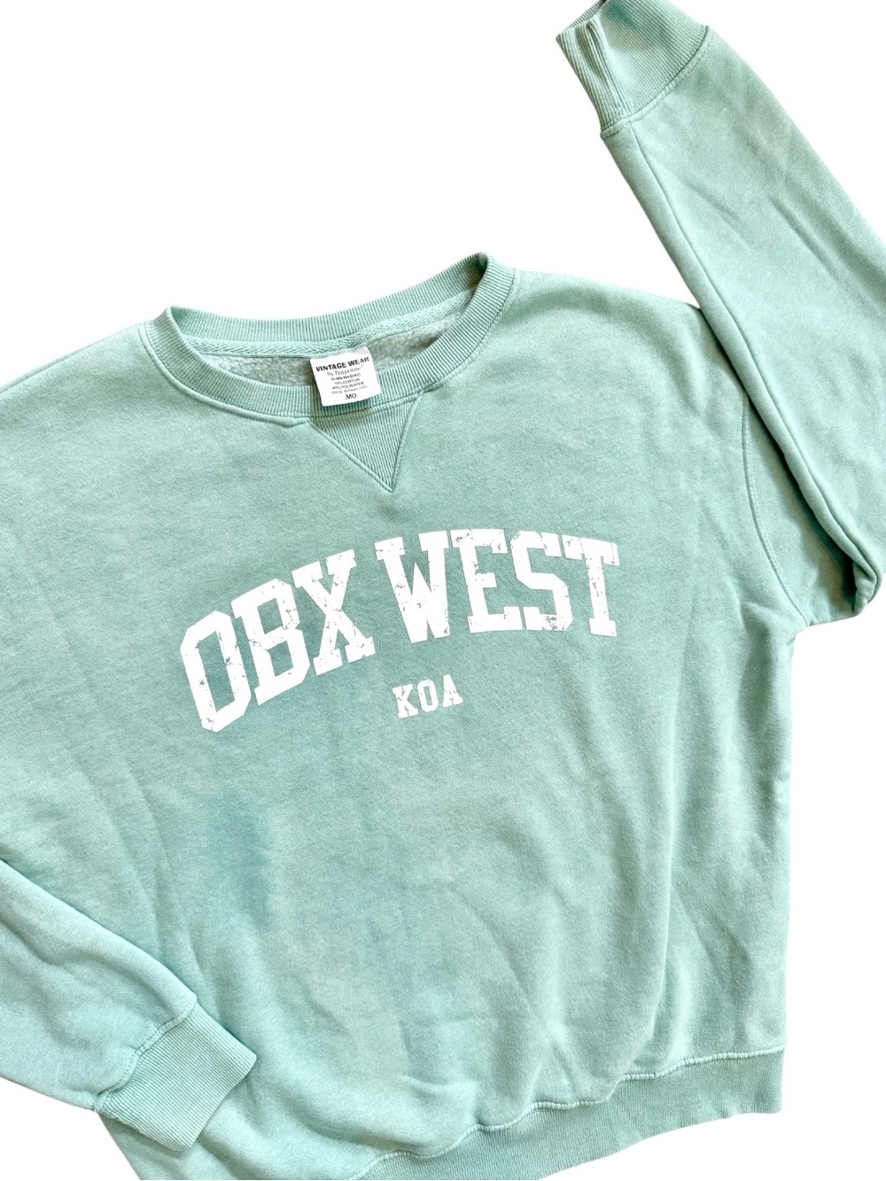 Vintage OBX West Mint Green Crewneck Sweatshirt Size M
